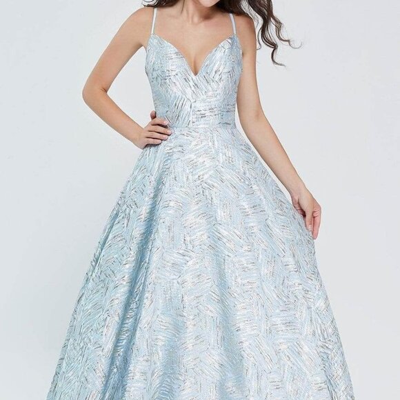 J'Adore Dresses J20024 Prom Dresses Sky size 12 - Picture 1 of 8